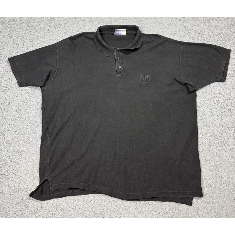 Givenchy Activewear Polo Shirt Mens Large Black 100% Cotton Casual Crest Logo